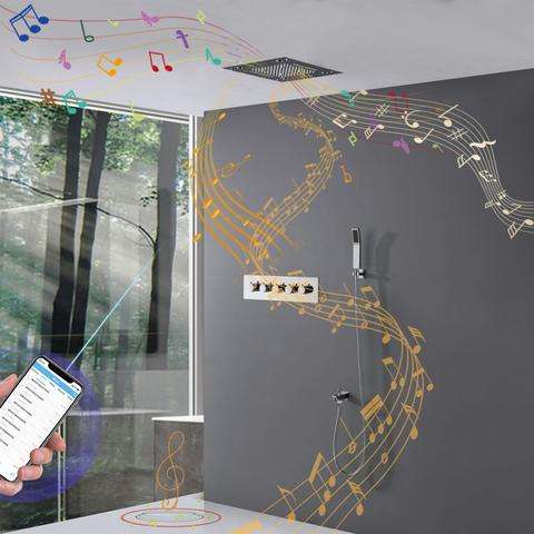 Bluetooth Music Smart LED Lighting Shower Faucet Set