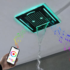 ShowerHeads Shower Ceiling Square Bathroom Smile Music Shower Head 3-Function
