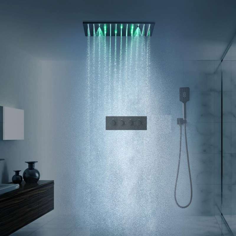 Rain / SPA Mist Shower Set System 16 / 20 Inch with Thermostatic Mixer