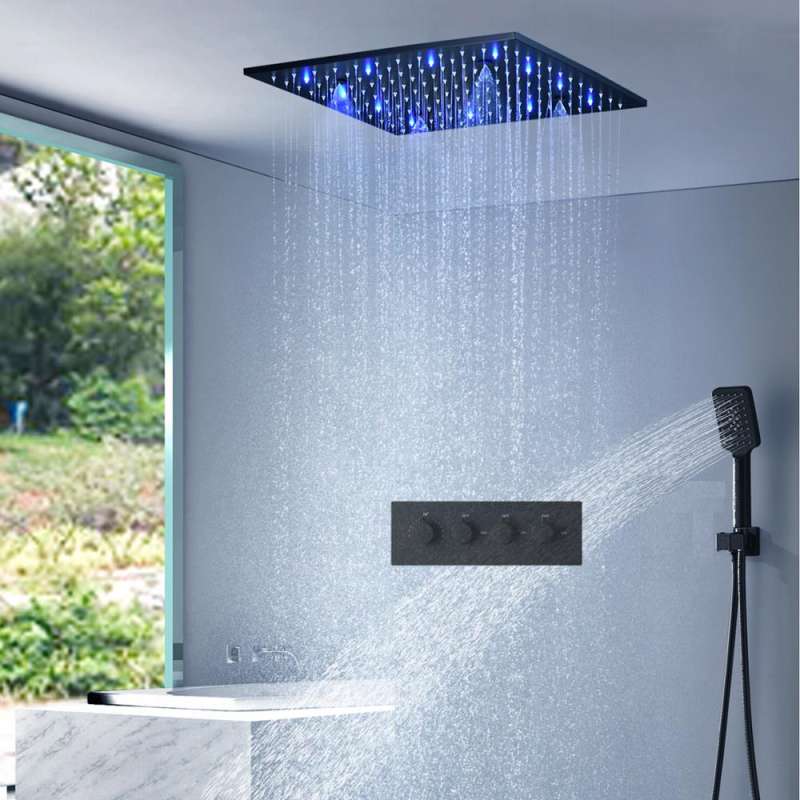 Rain / SPA Mist Shower Set System 16 / 20 Inch with Thermostatic Mixer