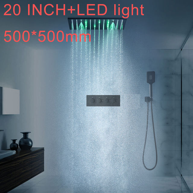 12 Wall Mount Luxury Thermostatic Shower System with Digital Display