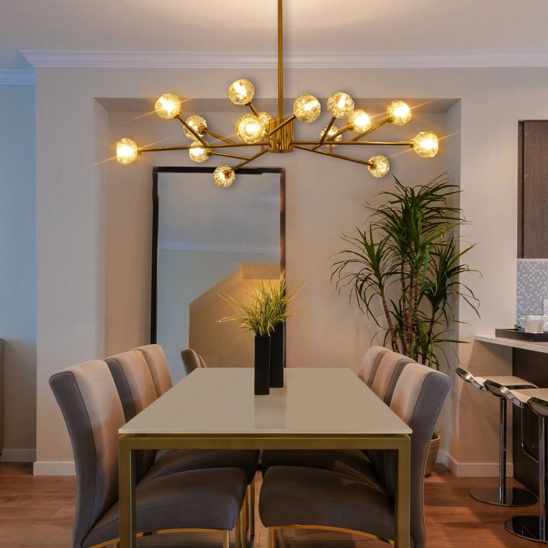 Modern chandelier golden iron -15 bulb