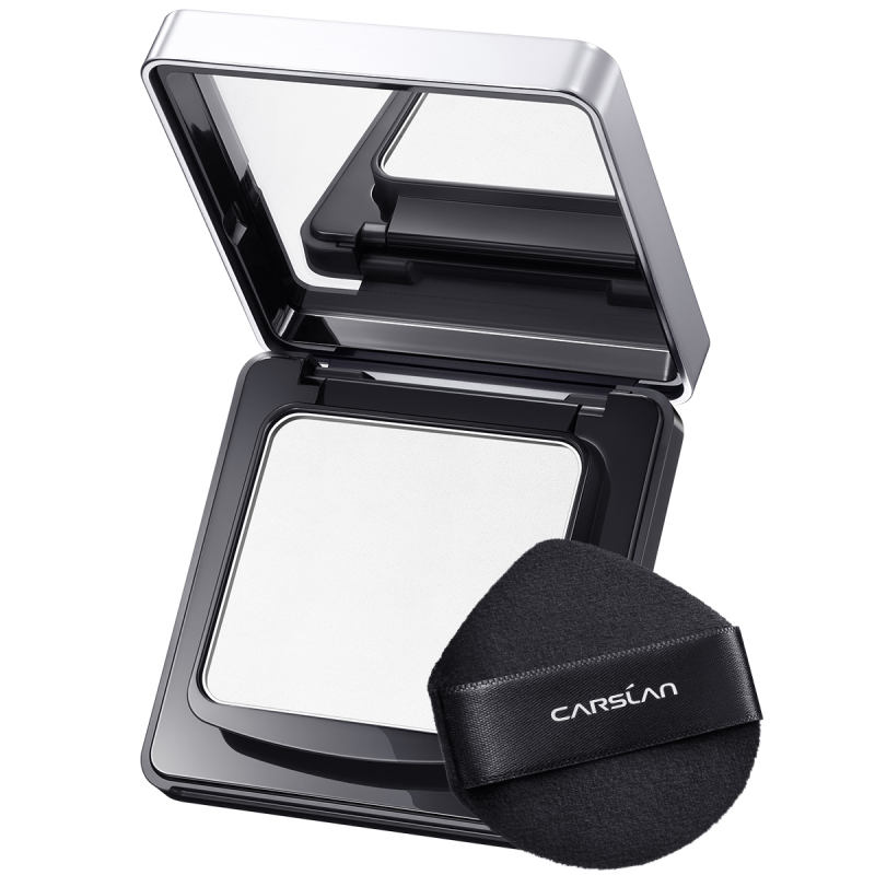 CARSLAN Black Magnet Pressed Setting Powder, 24H Longlasting Oil Control Translucent Powder, Poreless, Waterproof, Lightweight, No Caking