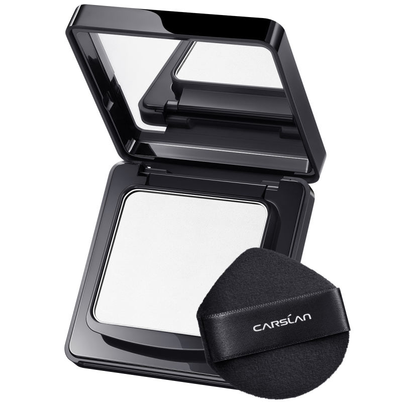 CARSLAN Black Magnet Pressed Setting Powder, 24H Longlasting Oil Control Translucent Powder, Poreless, Waterproof, Lightweight, No Caking