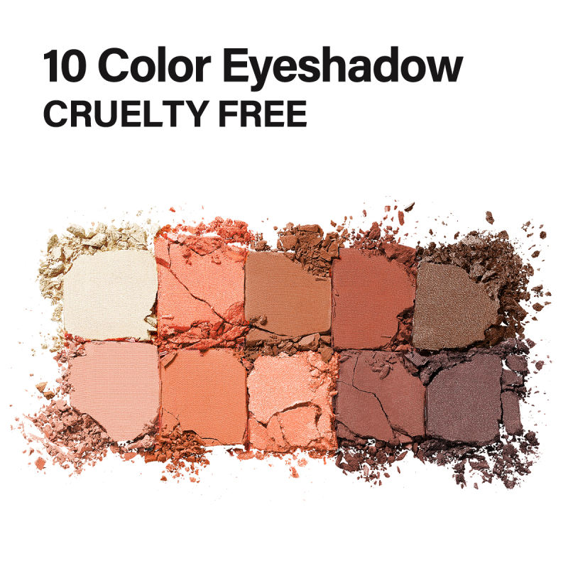 CARSLAN 10 Color Matte Shimmer Eyeshadow Palette, Highly Pigmented Nude Eye Shadow Makeup Palette with Warm Neutrals