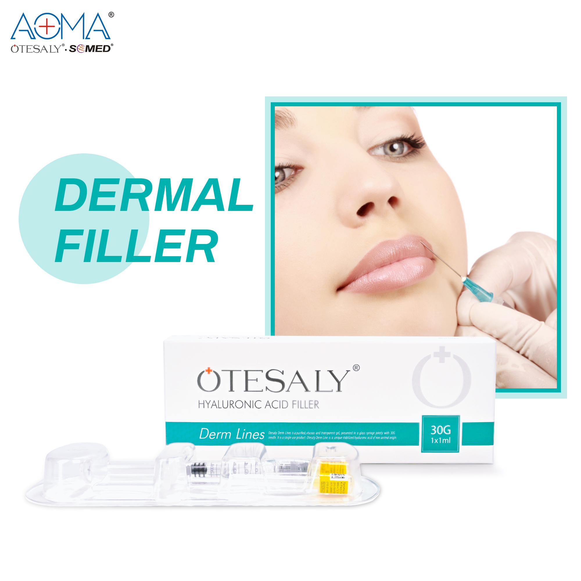 OTESALY® 1ml Derm Lines Hyaluronic Acid lips Enhancement Fillers
