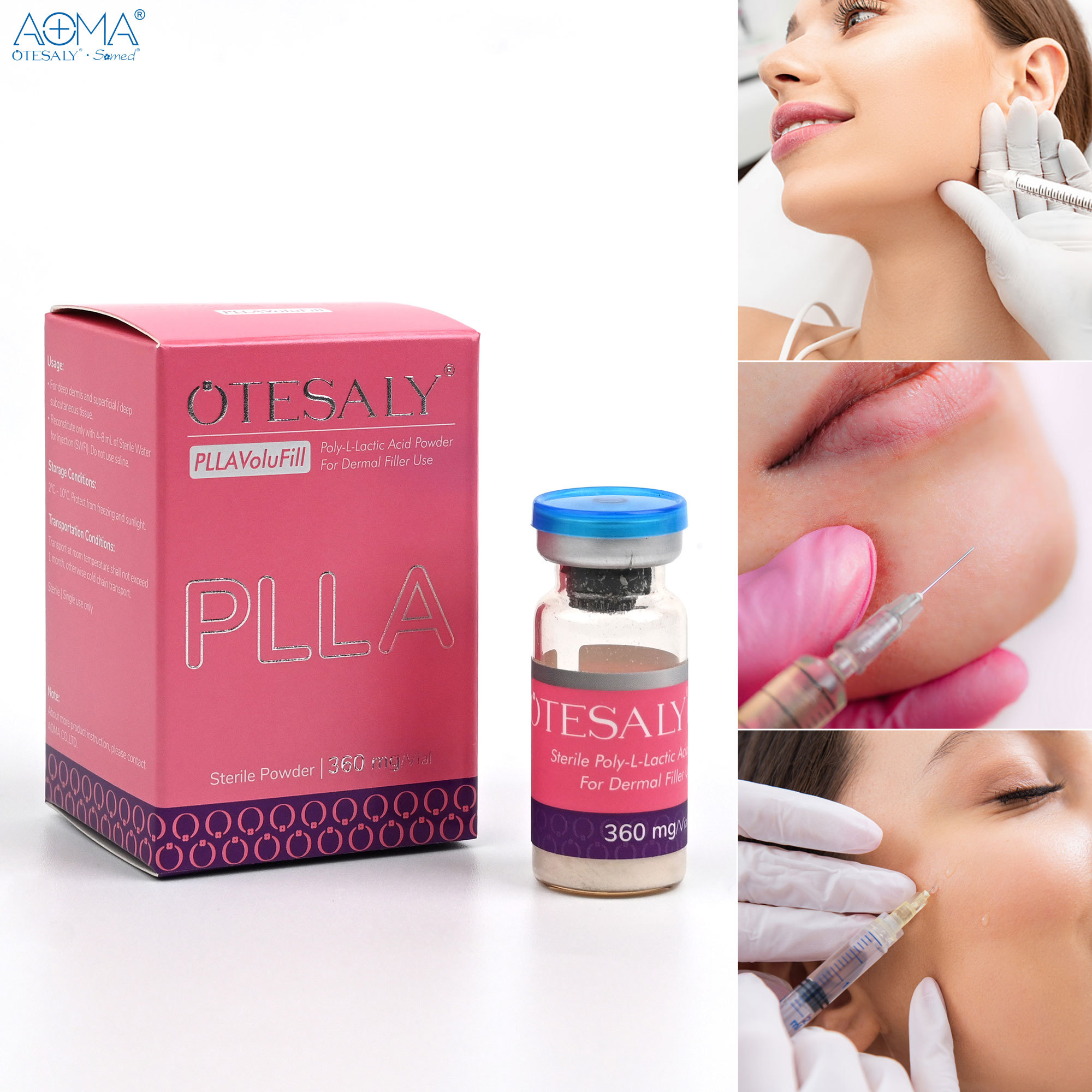 Injectable Poly-L-Lactic Acid PLLA Dermal Filler Collagen Stimulator