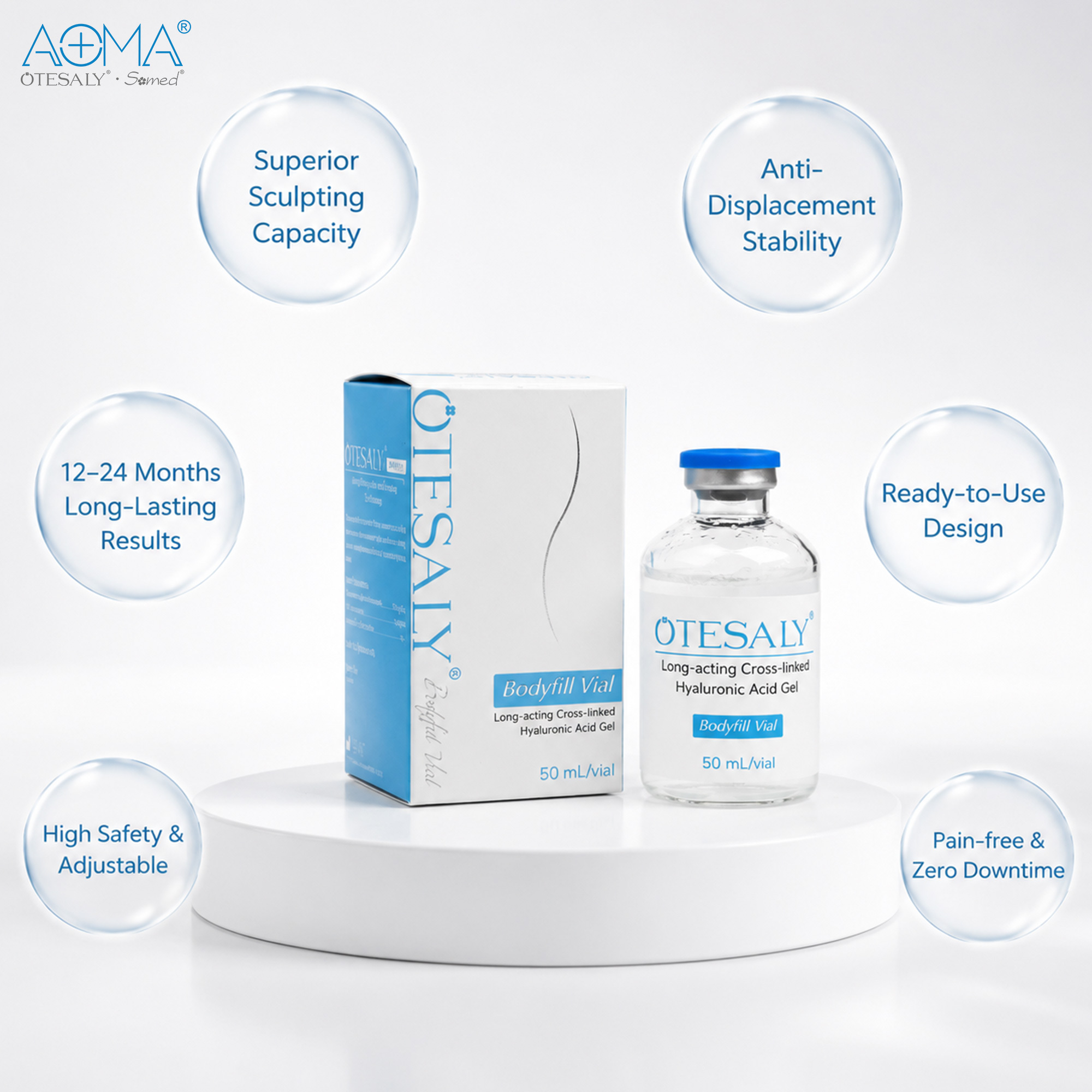 50mL Hyaluronic Acid Body Filler | Max Injectable Dermal Filler for Breast & Buttock Augmentation (ISO Certified)