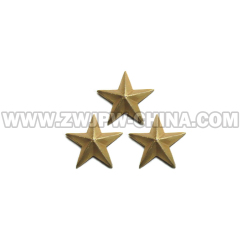 Japan WW2 Amry Officer Cap Badge Gold Five Stars