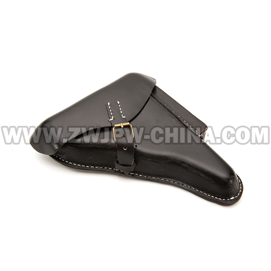 German WW2 Army P08 Genuine Leather Holster （BLACK）