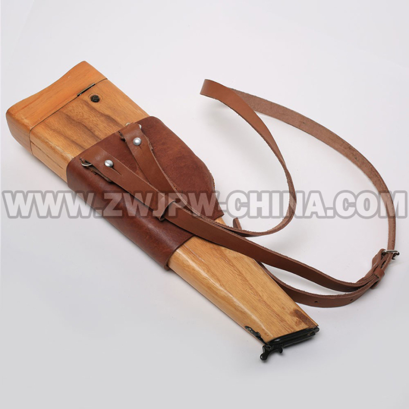 CHINA  WW2 Army Mauser Wooden C96 Broomhandle Leather Walther Pistol Holster（M）