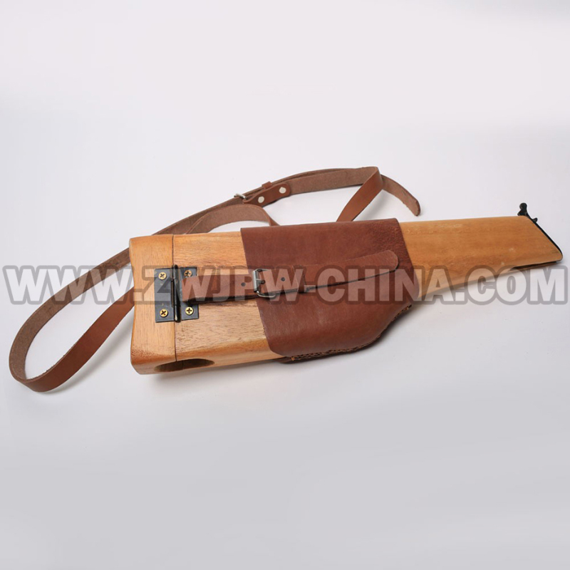 CHINA  WW2 Army Mauser Wooden C96 Broomhandle Leather Walther Pistol Holster（M）