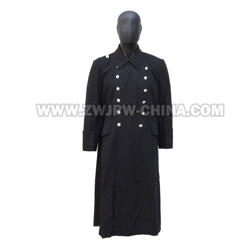 German WW2 Army WH SS M32 Black Wool Windroof Great Coat