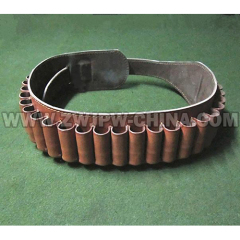 China WW2 Army Shotgun Shell Hunting Belt 25 Round Ammo Pouch Leather Tactical