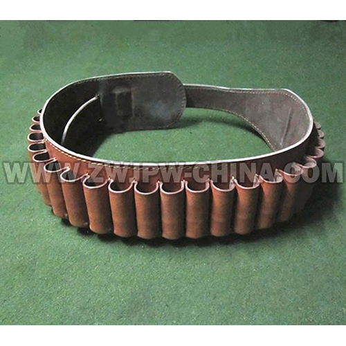 China WW2 Army Shotgun Shell Hunting Belt 25 Round Ammo Pouch Leather Tactical