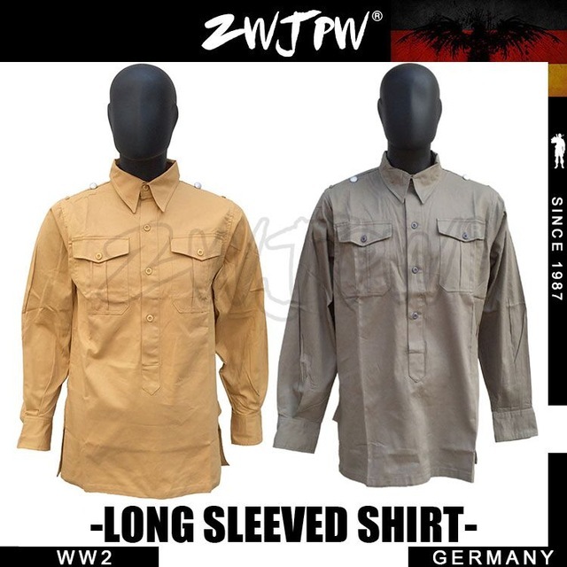 German WW2 Army WH SS Outdoor Tactical Gray Long-Sleeved Shirt Jacket