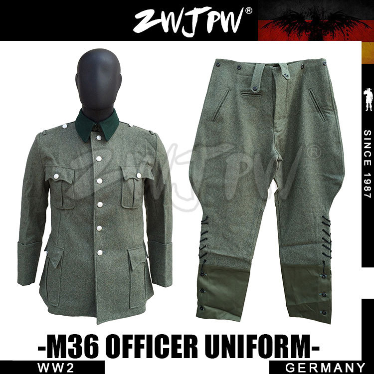 German WW2 Army M36 Officer Field Uniform Winter Gray Woolen