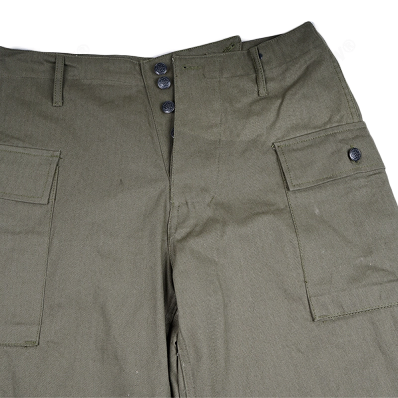 WW2 US MILITARY ARMY GREEN HBT FIELD PANTS TROUSERS