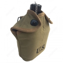 US WW2 Army Outdoor Camping Kettle Canteen With Khaki Cover 1L