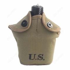 US WW2 Army Outdoor Camping Kettle Canteen With Khaki Cover 1L