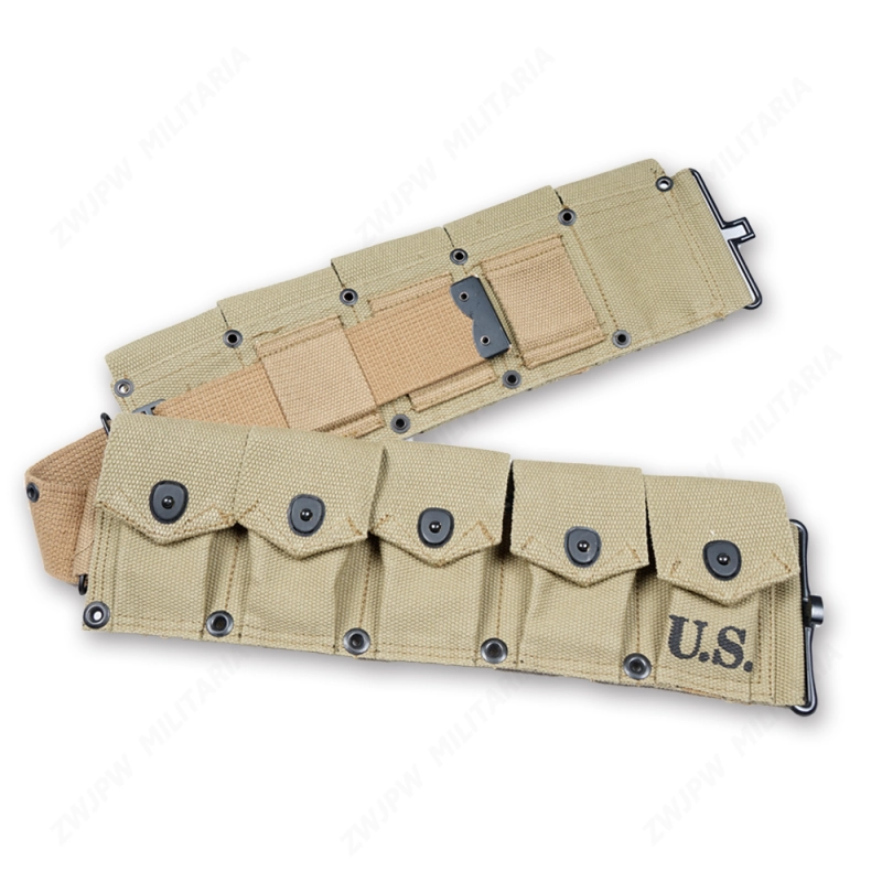 WW2 US A RMY M1 CANVAS GARAND TEN CELL POUCH KHAKI HIGHT QUALITY