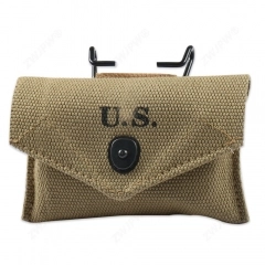 WW2 US ARMY M1942 FIRST AID POUCH PURE RIBBON WITH HOOK HIGH-QUALITY