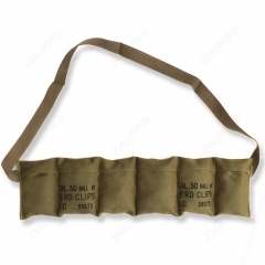 US WW2 Army Portable Magazine Pouches Canvas Khaki 6 Cell