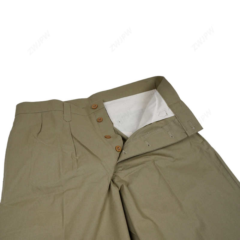 WW2 CHINESE ARMY Anti-japanese Military High-ranking Officers Grass Green Trousers Reproduction Film Pure Cotton