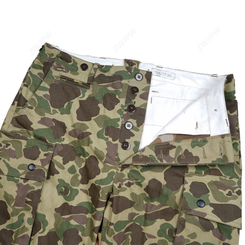 WW2 US Army Military ARMY M42 PACIFIC CAMOUFLAGE PANTS COTTON FASHION The Pacific Ocean Paratrooper uniform