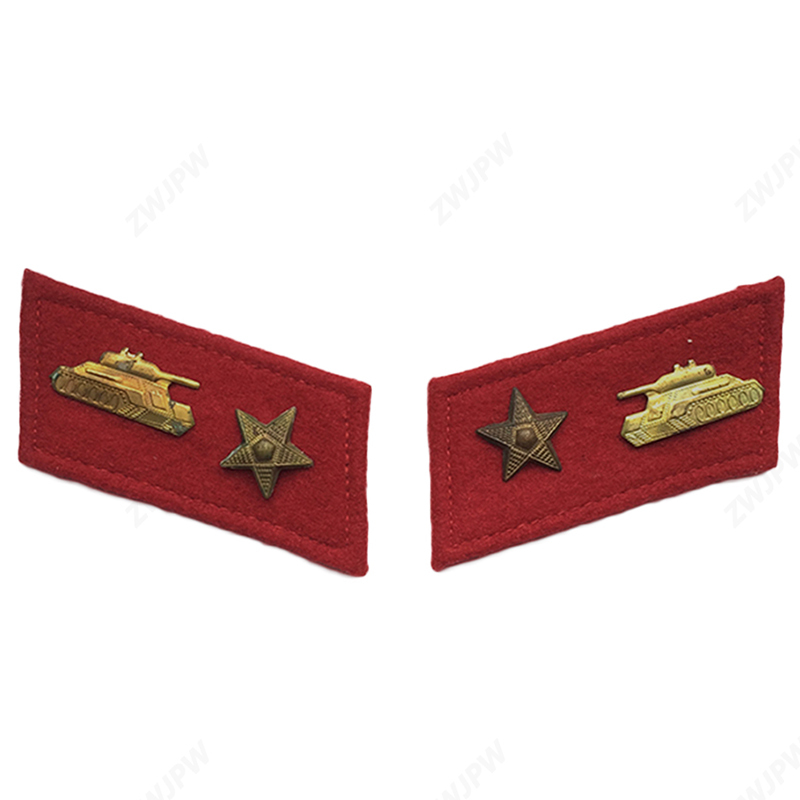 China Army Original Type 55 Copper Drivers Collar Insignia Five Stars