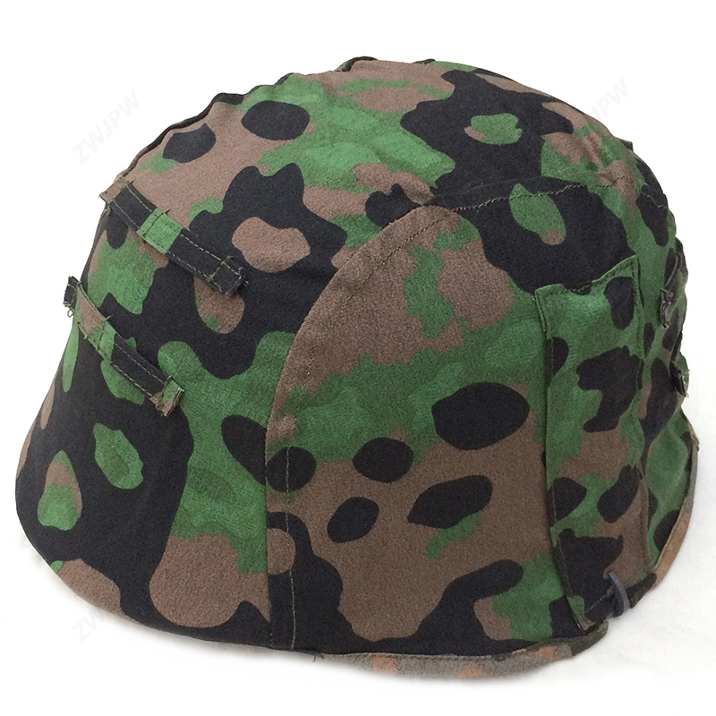 German WW2 Army SS Platanus Orientalis Camo M35 Helmet Cover With Hook