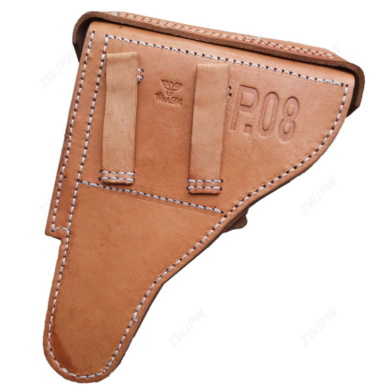 German WW2 Army Walther P08 Genuine Leather Holster （Brown）