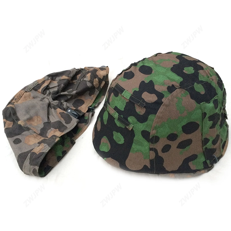 German WW2 Army SS Platanus Orientalis Camo M35 Helmet Cover With Hook