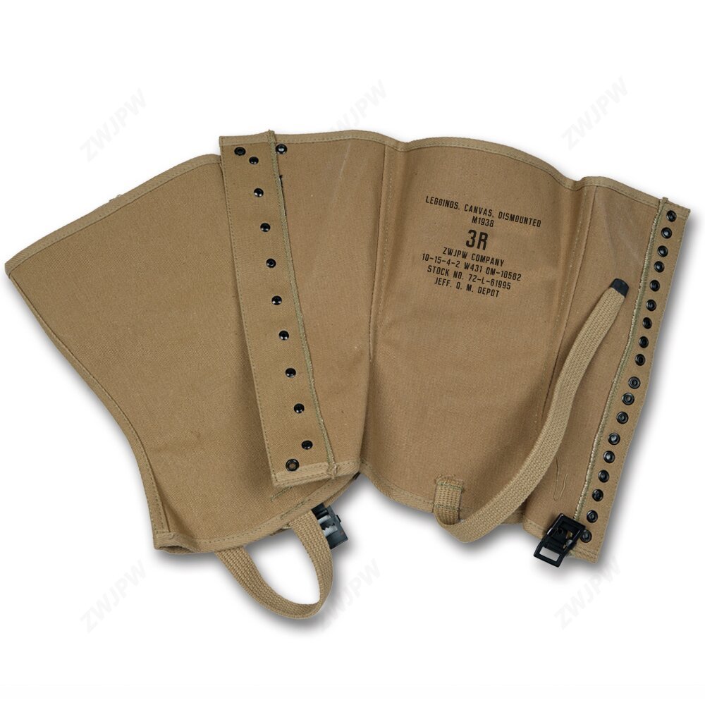 WWII WW2 US Army M-1938  Military Uniform Accessories canvas Leggings high quality Replica