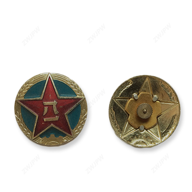 China Army Original Type 85 Combat Cap Badge Aluminum Navy / Army