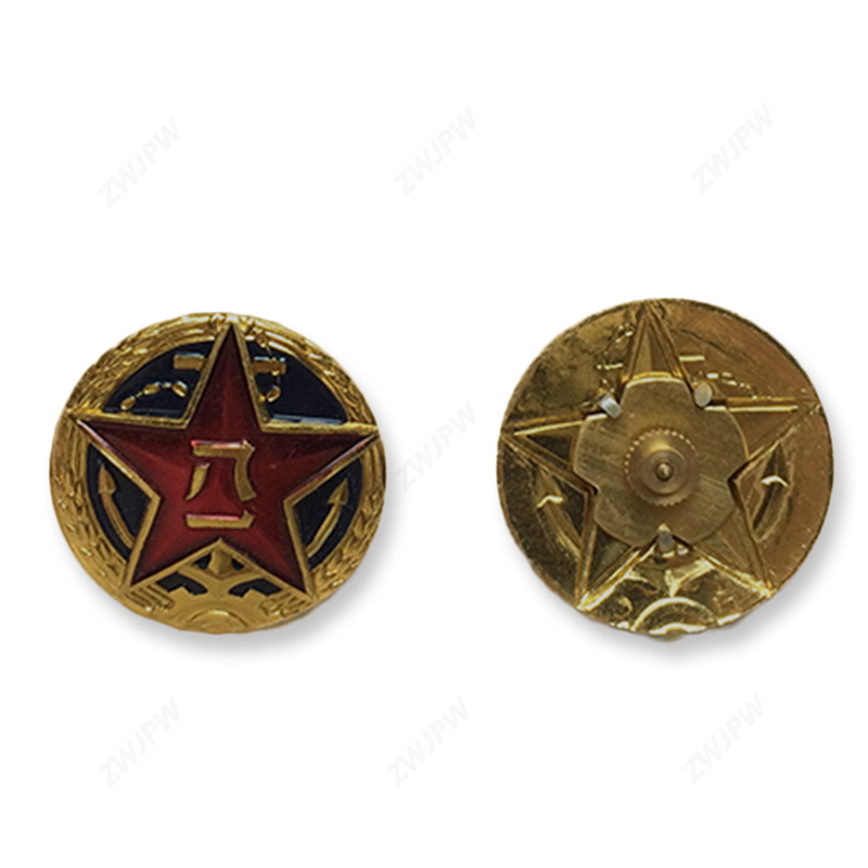 China Army Original Type 85 Combat Cap Badge Aluminum Navy / Army