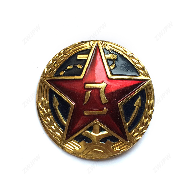 China Army Original Type 85 Combat Cap Badge Aluminum Navy / Army