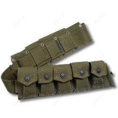 WW2 US ARMY M1 CANVAS GARAND TEN CELL POUCH ARMY GREEN HIGHT QUALITY