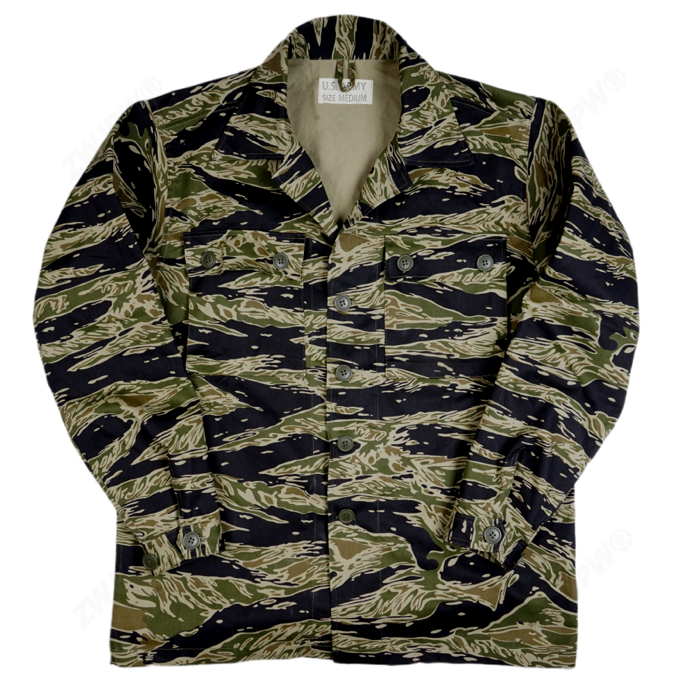 Vietnam War us tiger pattern tiger spot camouflage TCU top twill cotton antique export