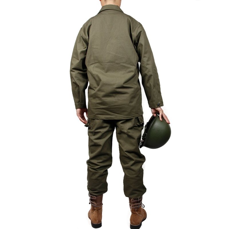 WWII US ARMY HBT VERDE UNIFORME CAMICIA GIACCA E PANTALONI PANTALONI ARMY GREEN COTTON （no shoes，no Helmet）