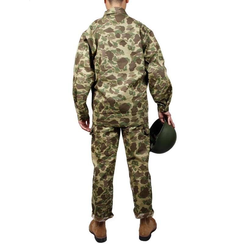 WW2 US Army Military ARMY HBT PACIFIC CAMOUFLAGE JACKET AND PANTS COTTON PARATROOPER DUCK HUNTER UNIFORM