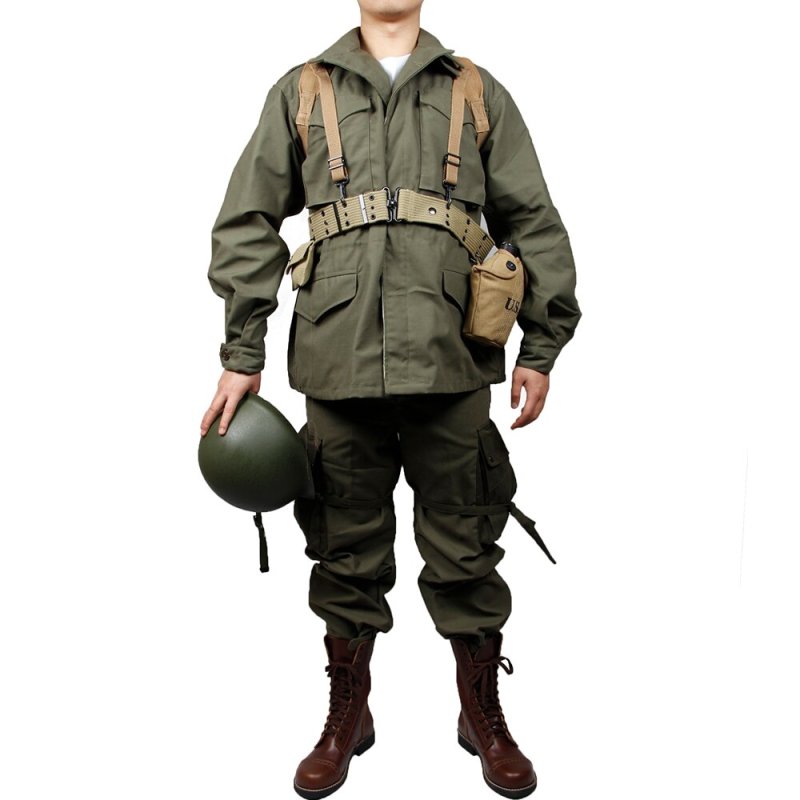 ww2 US army  green outdoor  M43 jacket Windbreaker uniform Pure cotton and1943  Equipment  Group（no shooes，no helmet）