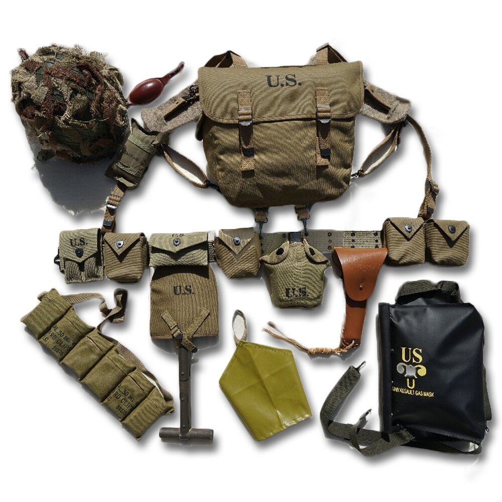 Reproduction WW2 US AIRBORNE M1 Equipment D-DAY Normandy M36 M1911 M1910 M7 Combination