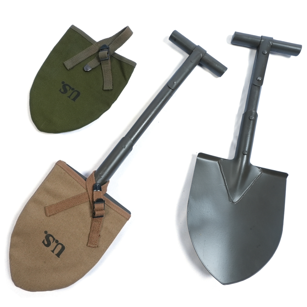 WW2 US ARMY USMC M1910 T-HANDLE SHOVEL OUTDOORS TOOL WITH COVER 56CM