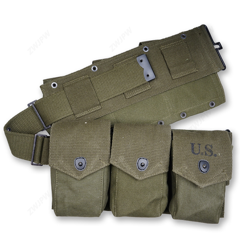 WW2 US ARMY SIX CELL CANVAS BAR POUCH KHAKI HIGHT QUALITY