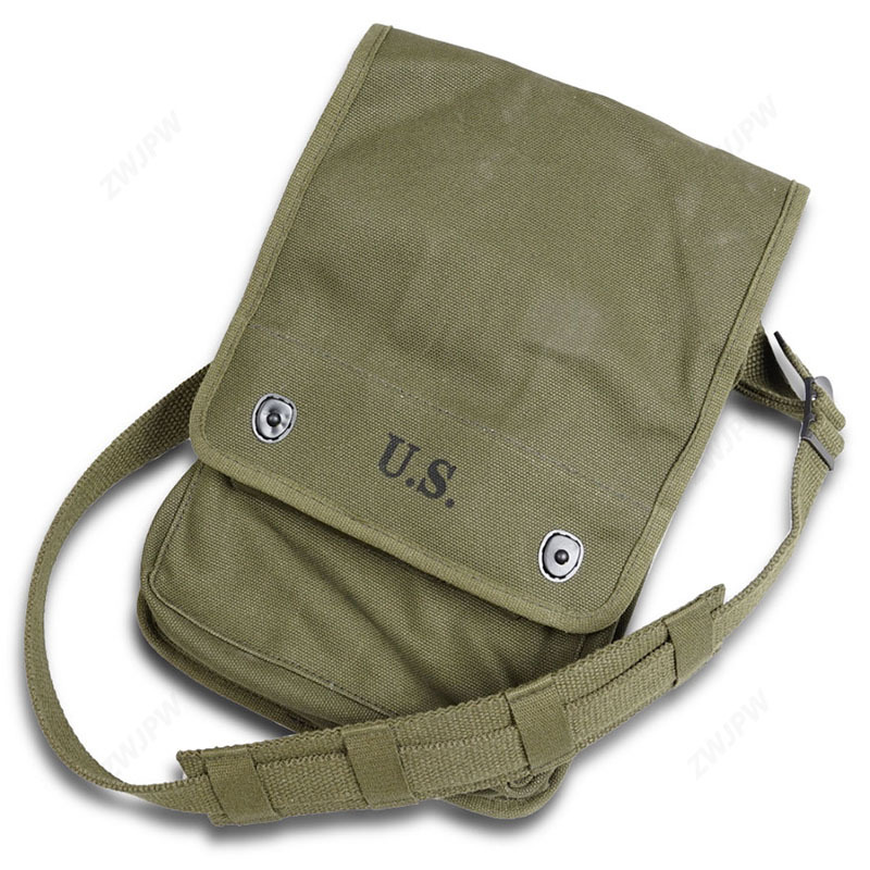 WW2 Army Canvas Map Bag Militaire Map Pack Sundries bag  green/Khaki