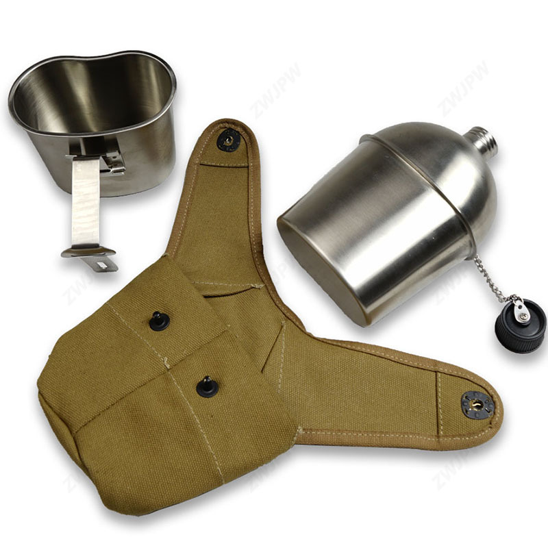 WW2 US Army MILITARY USMC CANTEEN 2ND PATTERN WITH COVER OUTDOOR KETTLE