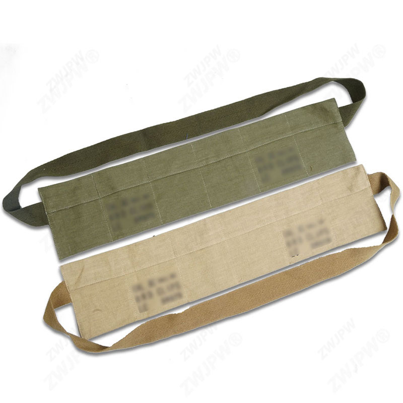 US WW2 Army Portable Magazine Pouches Canvas Khaki 6 Cell