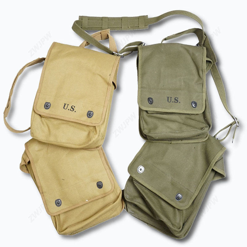 WW2 Army Canvas Map Bag Militaire Map Pack Sundries bag  green/Khaki