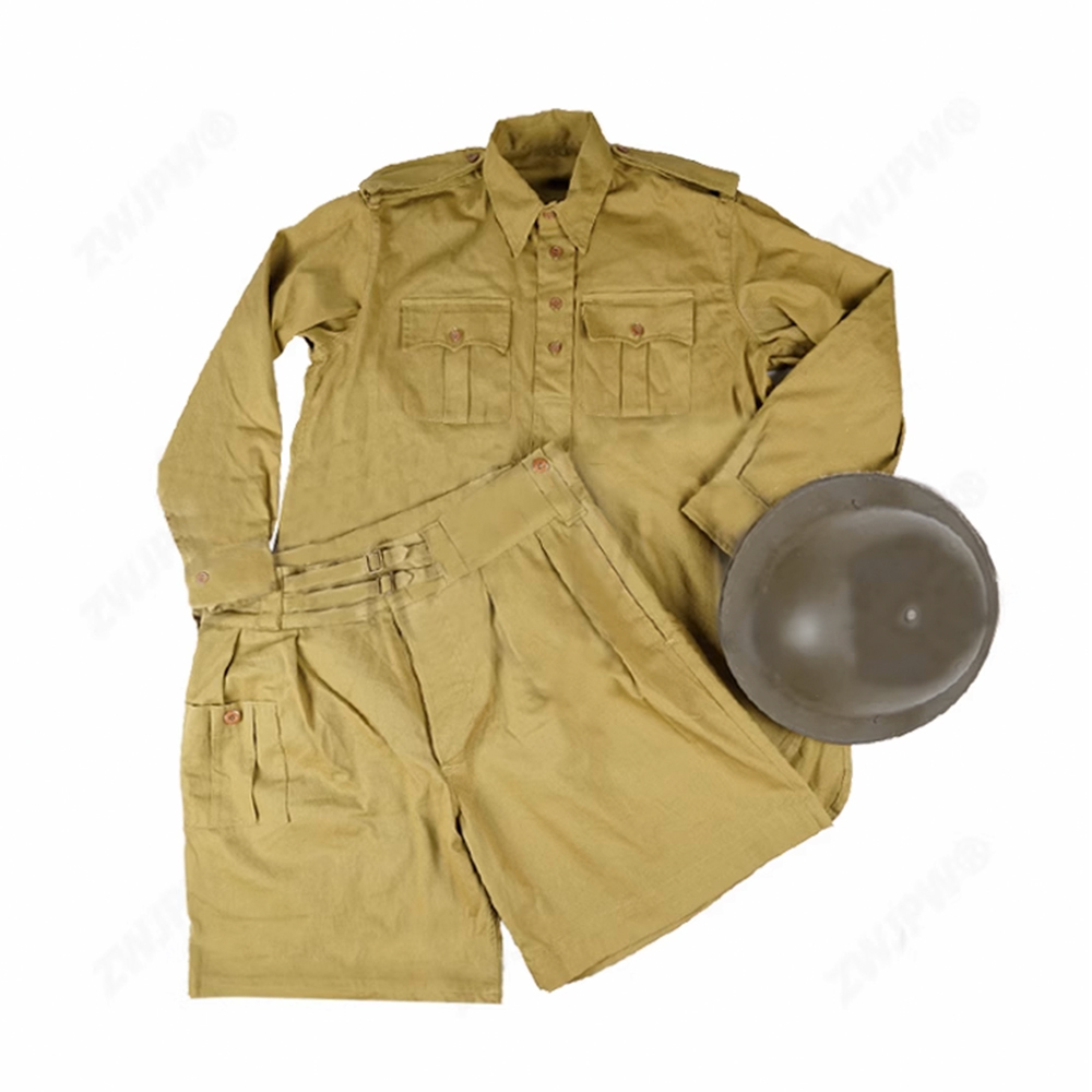 WW2 UK P37CHINESE ARMY SUIT CHINESE EXPEDITIONARY FORCE UNIFORM WITH UK ARMY MK2 HELMET